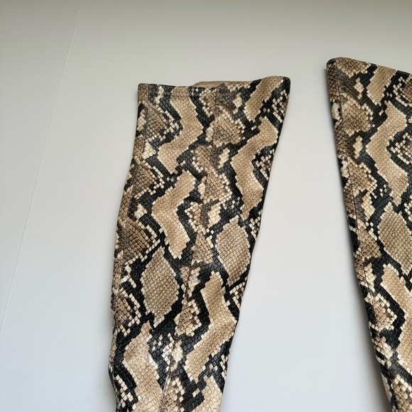 NWOB Vince Camuto Dreven over the knee snakeskin boots tall square toe boots - Picture 7 of 11